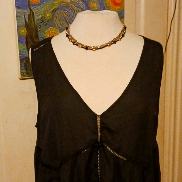 NWT- LAURA ASHLEY Black, Gold, & Silver Beaded, w/ 2 Sep. Gold & Silver Necklace - Picture 3 of 9
